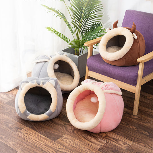 Cama para mascota redonda
